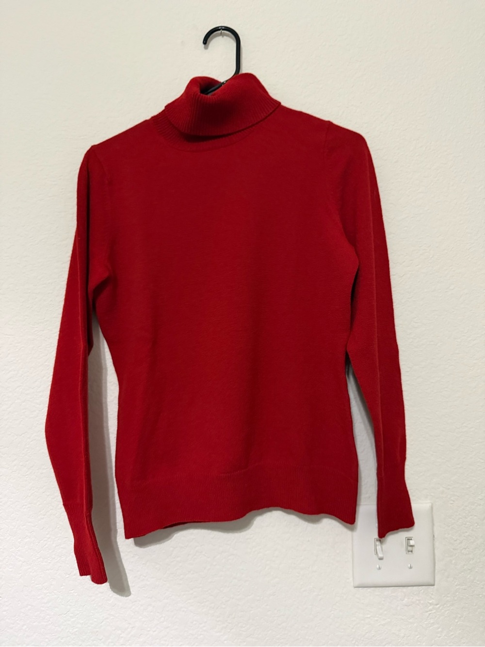 Banana Republic Red Turtleneck Italian Merino Wool Sweater